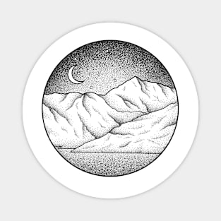 Snowdon Mountain Dotwork, Snowdonia Wales Magnet